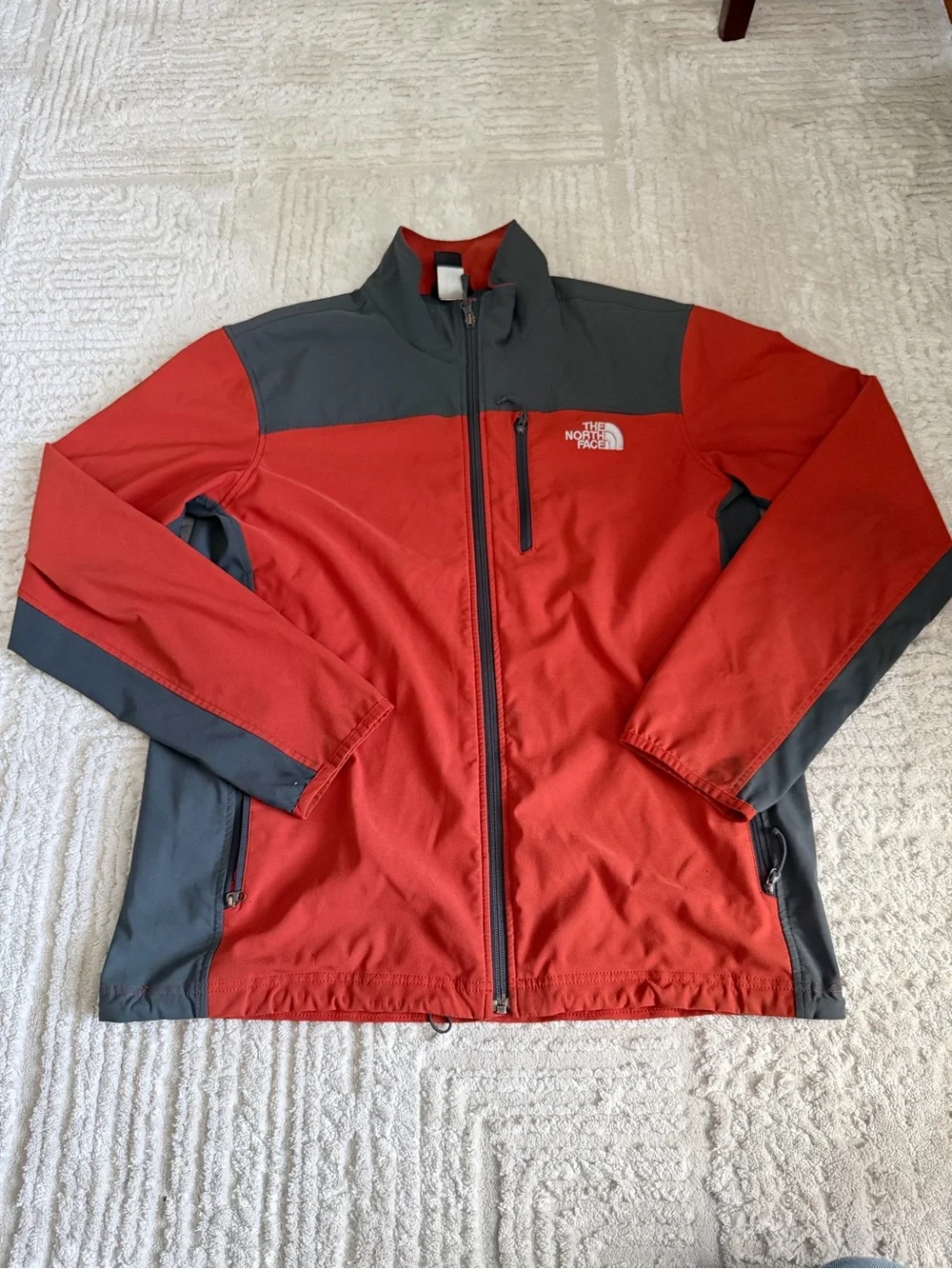 The North Face Men’s Red and Gray Softshell Performance Jacket